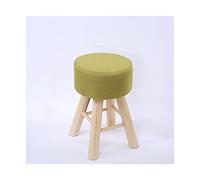 IUBGFTO Taburete otomano Taburete Alto de Comedor Sofá Taburete de Maquillaje Banco Lavable Tocador otomano Reposapiés Patas de Madera Taburete Asiento Taburete para Zapatos (Verde)