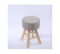 IUBGFTO Taburete otomano Taburete Alto de Comedor Sofá Taburete de Maquillaje Banco Lavable Tocador otomano Reposapiés Patas de Madera Taburete Asiento Taburete para Zapatos (Natural)