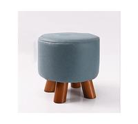 IUBGFTO Taburete otomano Taburete de Madera Maciza Taburete otomano para el hogar Banco de Sala de Estar Mesa de Centro Asiento Silla Baja Reposapiés Redondo Taburete para Zapatos (Mediano)