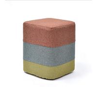 IUBGFTO Taburete otomano Taburete otomano de Madera para pies Banco de tocador Sofá Puf Mesa Auxiliar para Dormitorio Asiento de Muelle Tocador Reposapiés Taburete para Zapatos (Cuadrado Naranja)