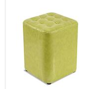 IUBGFTO Taburete otomano Taburete pequeño para pies Puf de Cuero con Cera de Aceite Reposapiés otomano Reposapiés Banco Corto Reposapiés Silla Sofá Asiento Taburete para Zapatos (Verde Grande)