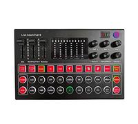 IUBGFTO Tarjeta de Sonido con Interfaz de Audio M9, Mezclador de Voz en Vivo, Tarjeta de Sonido USB Externa, Tarjeta de Sonido con múltiples Efectos, Tablero Mezclador