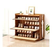 IUBGFTO Zapatero con Gancho, Zapatero de Madera de Gran Capacidad de Varios Niveles, Zapatero para Pasillo, Puerta de Malla (100 cm)