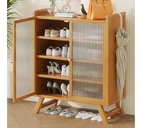 IUBGFTO Zapatero de bambú, Moderno Zapatero con estantes Ajustables, Zapatero Independiente de 5/7 Niveles con Puertas, para Sala de Estar, Pasillo, Entrada (B 88cm)