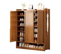 IUBGFTO Zapatero de Entrada con cajones abatibles, Zapatero de bambú con Puertas, Zapatero Que Ahorra Espacio para 15-40 Pares, fácil de Montar, para Entrada, vestíbulo, Pasillo, Dormitorio (A 95 cm)