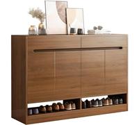IUBGFTO Zapatero de Madera, Zapatero extraíble, Mueble de Almacenamiento con Asas ranuradas, Organizador de Zapatos con estantes Ajustables, Organizador de Zapatos (140 x 32 x 100 cm)