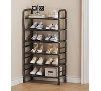 IUBGFTO Zapatero de Varios Niveles, Estante para Zapatos con asa Curva, Organizador Vertical para Guardar Zapatos, para Armario, Pasillo, Entrada, Dormitorio, Laminado extraíble (A 47 x 25 x 96 cm)