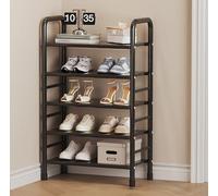 IUBGFTO Zapatero de Varios Niveles, Estante para Zapatos con asa Curva, Organizador Vertical para Guardar Zapatos, para Armario, Pasillo, Entrada, Dormitorio, Laminado extraíble (A 47 x 25 x 80 cm)