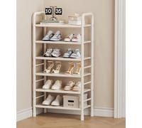 IUBGFTO Zapatero de Varios Niveles, Estante para Zapatos con asa Curva, Organizador Vertical para Guardar Zapatos, para Armario, Pasillo, Entrada, Dormitorio, Laminado extraíble (B 47 x 25 x 96 cm)