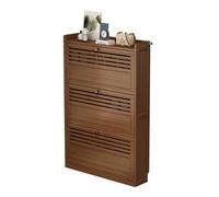 IUBGFTO Zapatero Slim con 2/3 cajones abatibles, Zapatero de bambú, Organizador de zapateros con Puertas abatibles, fácil de Montar, para Armario, Pasillo, Dormitorio, Entrada (B 70cm)