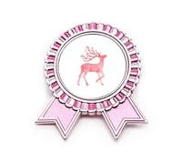 IUCN Animales En Extinción Red Sika Ciervos Broche Pin Medalla de Premio Ganador Rosa, Medio, Metal, Medium, Metal