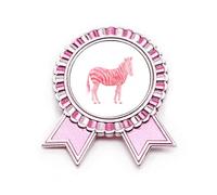 IUCN - Broche con diseño de animales en peligro de extinción, color rosa, Medium, Metal