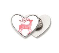 IUCN - Broche de metal con diseño de animales en peligro de extinción con diseño de ciervo Sika rojo