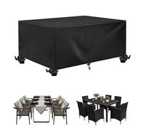 IUCUHE Funda para Mesa de Jardin Impermeable 200x150x110cm/Largo x Ancho x Alto Funda Muebles Jardin Rectangular,Tela Oxford 420d multitamaño,Cubierta Exterior para Balcón y Terraza