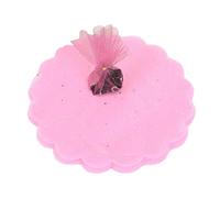 IUDWCG 60 Pcs Tul de organza, velo de cuento de hadas con borde compensado de satén, favor redondo de organza de tul de hadas blanco, favor ideal, bricolaje, almendra de azúcar (rosa)
