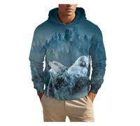 IUERVPS 3D Unisex Clothing Print Men's Fashion Animal Wolf Hoodies Top Autumn Fashion Casual Long Sleeved Pullover Oversized Sweatshirts(LMC04K2024111YY,XXL)