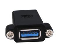 Iuhtrb Adaptador de conector USB 3.0 hembra a hembra, acoplador USB 3.0, cambiador de género, convertidores de panel, cable y extensión de placa base