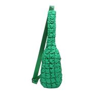 Iuhtrb Bolsa de hombro unisex de nailon casual con bolsillos grandes, bolso cruzado para actividades al aire libre y compras, correa ajustable, Green, One Size