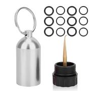Iuhtrb Botella pequeña de almacenamiento cilíndrica con 12 anillos de sellado, válvulas de buceo, anillos de sellado, tanques de aleación de aluminio, tanques de buceo