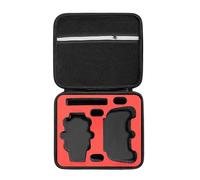 Iuhtrb Caja de almacenamiento protectora cuadrada negra para 3 cuadricópteros, caja de transporte apta para viajes, funda a prueba de golpes, Interior rojo