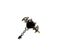 Iuhtrb Corazón hueco vintage ajustable con piedras de circonita cúbica, misterioso diseño demoníaco para mujer, regalo Kiriste, joyería única, diseño de corazón moderno