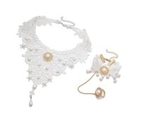 Iuhtrb Elegante collar gótico de encaje con colgante de gota de sangre para mujer, gargantilla de Halloween para el cuello, gargantilla retro punk, accesorios de encaje negro