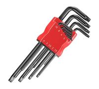 Iuhtrb Juego de 9 llaves hexagonales antideslizantes Torxs Star con bordes pulidos para un compromiso seguro y una llave de larga duración, herramienta mecánica profesional