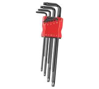 Iuhtrb Juego de 9 llaves hexagonales antideslizantes Torxs Star con bordes pulidos para un compromiso seguro y una llave de larga duración, herramienta mecánica profesional