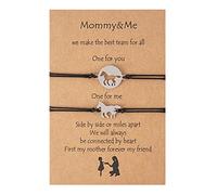 Iuhtrb Juego de pulseras para madre e hija, diseño de caballo a juego para pulseras de deseos, regalo de joyería, regalo para mamá e hija, cumpleaños, cumpleaños, mujeres y niñas