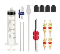 Iuhtrb Kits de reparación de neumáticos de bicicleta de carretera, herramienta de inyección de líquido de neumáticos sin cámara, herramienta de reparación de cambio de aceite mineral, fácil de usar
