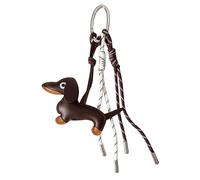 Iuhtrb Llavero con colgante de cuerda trenzada de piel sintética para bolso de perro salchicha, mochila, llavero de coche, accesorios de decoración, regalo de perro salchicha