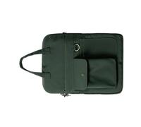 Iuhtrb Maletín para portátil de 14 pulgadas con cremalleras antirrobo, correa de hombro ajustable para viajeros, negocios, profesionales, bolsa para laptop de gran capacidad, Green