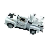 Iuhtrb Modelo vintage de camión de aleación embrujada con adorno de fantasmas extraíbles, decoración del hogar, bandeja escalonada, regalo en miniatura, camión fantasmal, decoración del hogar