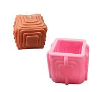 Iuhtrb Moldes de silicona hechos a mano, moldes cuadrados para adornos, jabones, yesos de resina epoxi, para hacer cubos cuadrados de silicona, jabón de fundición
