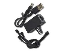 Iuhtrb Regulador de velocidad del ventilador para refrigeración de computadora, alimentado por USB, con voltajes de 5 V a 12 V, incluye conectores de ventilador, cable y convertidores de voltaje