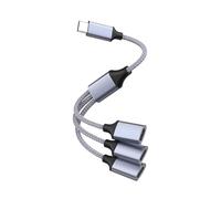 Iuhtrb Tipo C Cable División Tipo C Macho A 3 USB2.0 Cable Extensión Femenina Cubos USB C Porth Data & Carging Potencia División División Multiports Hubs USB