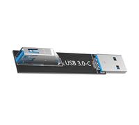 Iuhtrb velocidad rápida USB3.0 C cinta Extender mala-mujer adaptador femenino 90 grados para conexión PC aplicaciones de uso general