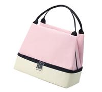 Iuhtrb Versátil organizador de almuerzo de doble nivel, accesorio portátil para profesionales y estudiantes con tela Oxford resistente