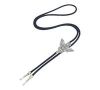 Iuhtrb Western Styles Bolotie - Collar de metal vintage para hombre y mujer, diseño de calavera de la muerte, polilla, cordón trenzado, para festivales, corbata de bolo