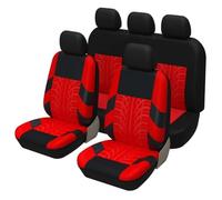 IUHYGUHGTFS Juego Completo De Fundas Asientos Coche para Nissan Juke 2012-2025, Transpirable Antideslizante Cubreasientos De Tela Protectores Coches Interior,A/Red