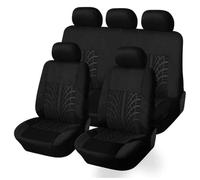 IUHYGUHGTFS Juego Completo De Fundas Asientos Coche para Nissan Juke 2012-2025, Transpirable Antideslizante Cubreasientos De Tela Protectores Coches Interior,B/Black