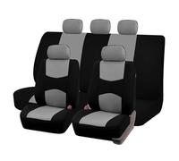 IUHYGUHGTFS Juego Completo De Fundas Asientos Coche para Seat Leon 2019-2025, Transpirable Antideslizante Cubreasientos De Tela Protectores Coches Interior,C/Grey