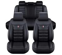 IUHYGUHGTFS Juego Fundas Asiento Coche Cuero para BMW 1 Series 116d, Impermeable Cubreasientos Delanteros Traseros Protectores Interior Accesorios,C/Black