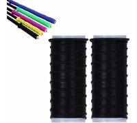 IUIUI Cold Shrink Handle Wrap, 4.7/6.7in Cold Shrink Handle Wrap with Non Slip Texture, Convenient Practical Silicone Bat Grip Tube for Fishing Rods, Rackets and Hand Tools(Black,L 4.7" D: 1.57")