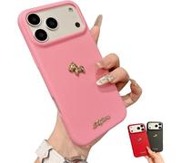 IUIUI Red Bottom 3D Gold Lucky Horse Phone Case, Chinese New Year 2026 Lunar New Year of The Case for iPhone 15/16/17 Pro MAX(Pink,For 16 Pro)