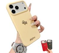 IUIUI Red Bottom 3D Gold Lucky Horse Phone Case, Chinese New Year 2026 Lunar New Year of The Case for iPhone 15/16/17 Pro MAX(Yellow,For 16 promax)