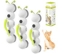 IUIUI Whack a Worm Cat Toy, Interactive Caterpillar Cat Toy with Motion Sensor, Whack a Worm Post Cat Toys with Suction Cup, Moving Caterpillar Cat Toys for Indoor Cats(3pcs)