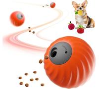 IUIUI Zoomie Buddy 2.0 - Smart Touch Interactive Dog Toy | Automatic Rolling + Feeding | 2.83" Diameter | USB-C Rechargeable | Suitable for Small/Medium Dogs | Safe and Durable(Orange,Pineapple)