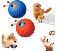 IUIUI Zoomie Buddy 2.0 - Smart Touch Interactive Dog Toy | Automatic Rolling + Feeding | 2.83" Diameter | USB-C Rechargeable | Suitable for Small/Medium Dogs | Safe and Durable(2*Mix,Apple)