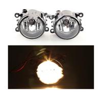 IUKMR Antiniebla Delantero Para Mitsubishi Para Outlander 2013 2014 2015 6400F059 6400F060 Lámpara Marco Negro Plateado Cubierta De Luz Antiniebla Delantera(Halogen fog,2PCS LED Bulb)